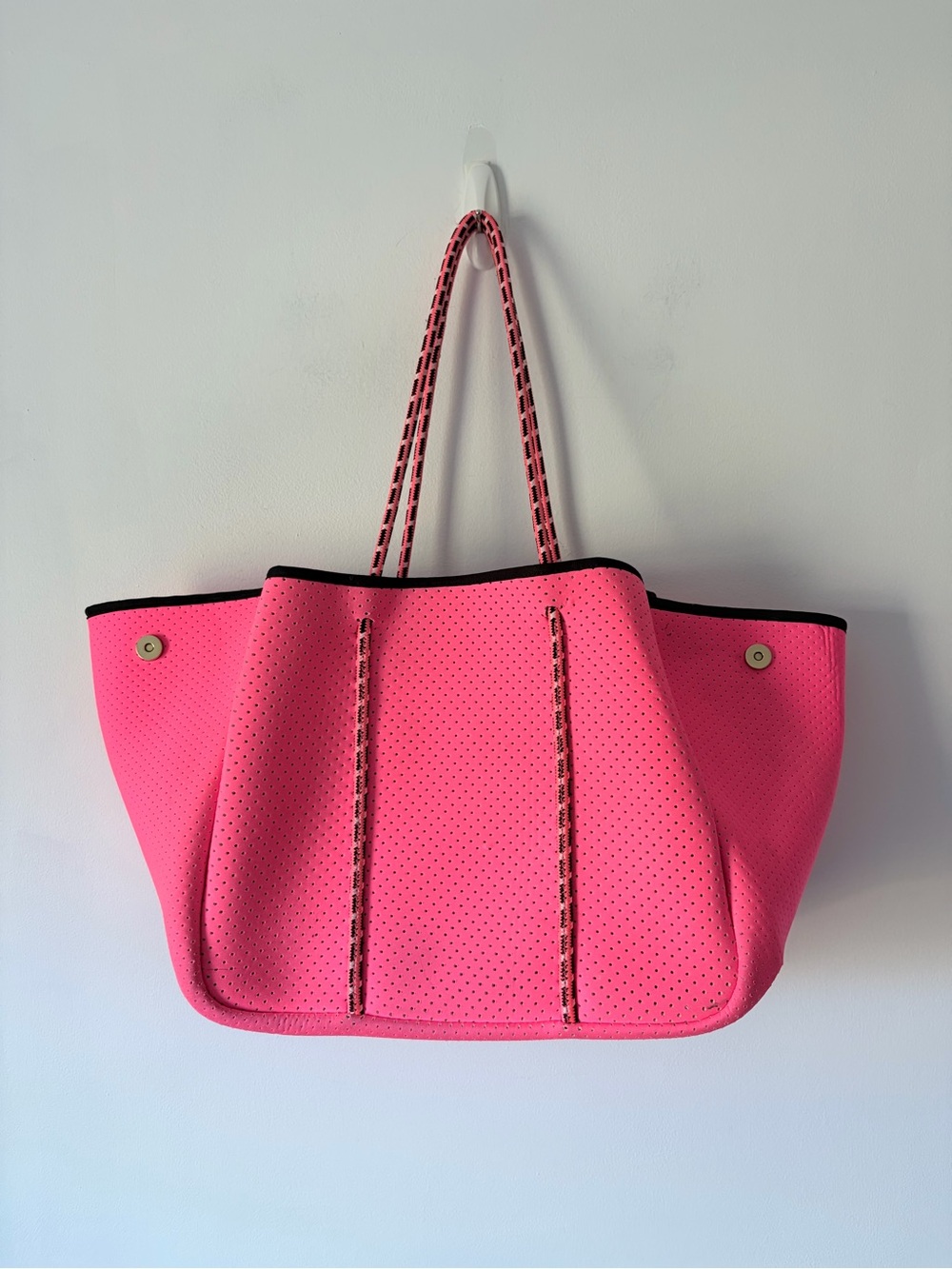 Pop Ups Annabel Ingall Neon Pink Neoprene Everyday Tote Bag Purse